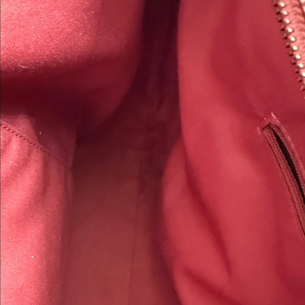 Coach Red and Cream Plaid Tote - Picture 13 of 15